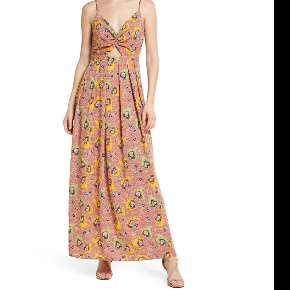 Chelsea 28 Leaf Floral Maxi Dress Size Medium NWT